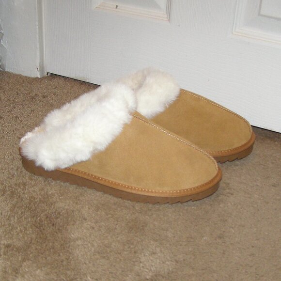 NIB size 9 Flexus Tan suede slippers by Sprig Step MADE IN ITALY - Picture 9 of 15